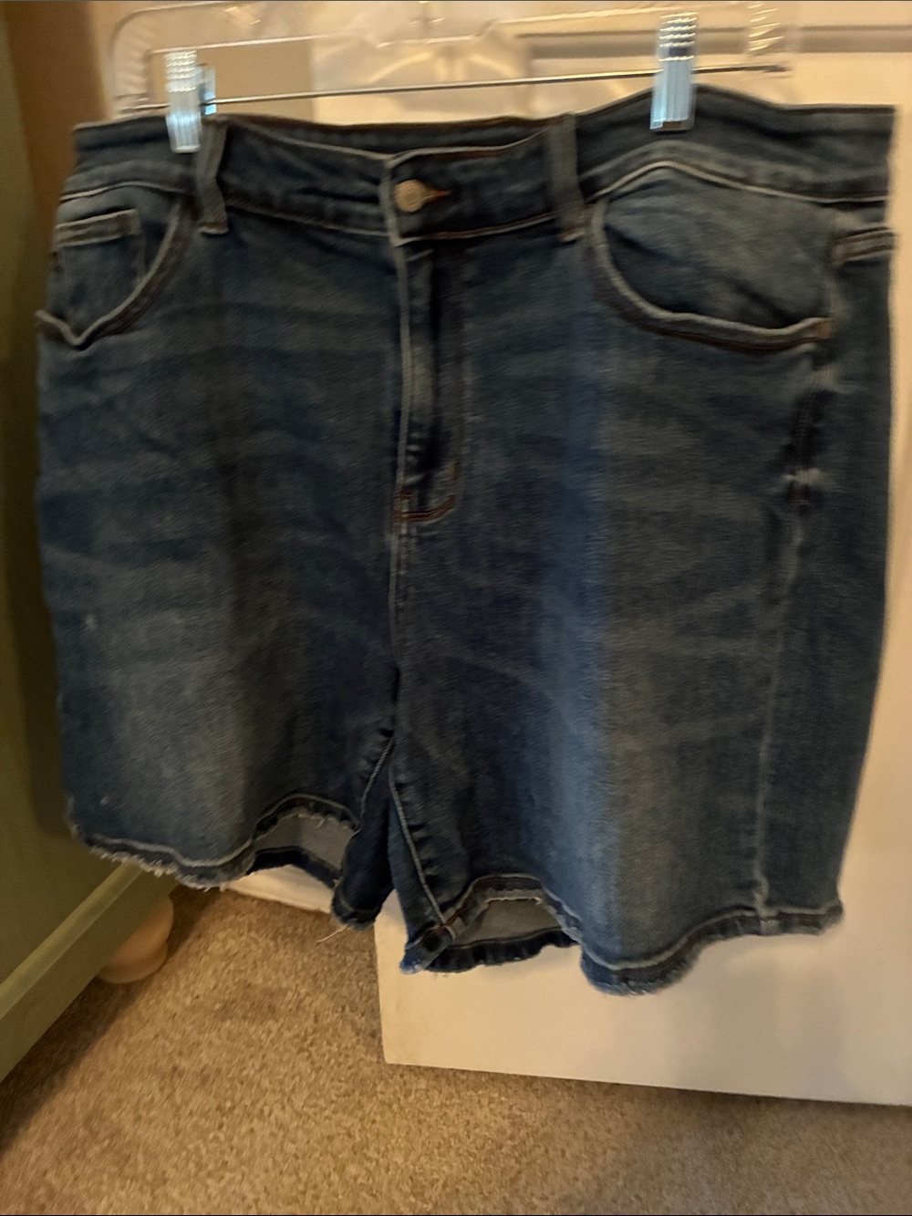 Classic Dark Blue Denim Shorts Women's